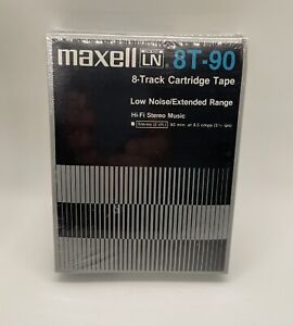 NOS Sealed Maxell LN  90 Minutes Low Noise Stereo 8 Track Blank Tape