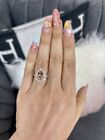 0.70 Carat Genuine Diamond Morganite Halo Engagement Ring 14k White Gold Sizable
