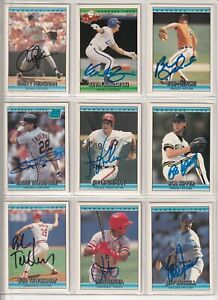 1992 Donruss Baseball Autographs (Lot Of 18 Cards) Hand Signed