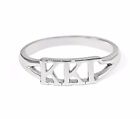 Kappa Kappa Gamma sterling silver ring with cut-out letters, NEW!!***