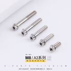 2 X Titanium Standard Flange bolts screws Gray for motorcycle M8 x50-120mm