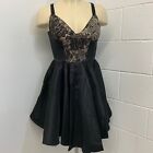Pascucci Black Embellished Mini Corset Gown Dress Prom Cruise Cocktail Size L