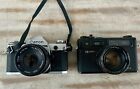 Lot Of 2 - Canon AE-1 Film Camera + Yashica Electro 35 GTN - With Lenses READ