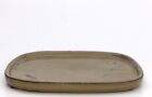 Olive Green Ceramic Drip Tray Bonsai Rectangle Outside Measures: 10.5
