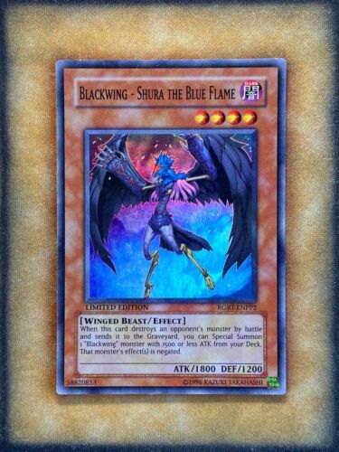 Yugioh Blackwing - Shura the Blue Flame RGBT-ENPP2 Super Rare Limited Edition LP