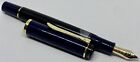 New ListingRare Vintage PELIKAN M250 Fountain Pen- 14k F- Fine Nib- Blue & Black- Germany-