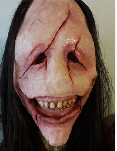 Halloween Scary Latex Female Devil Demon Horror Face Mask W/ Hair Cosplay Party