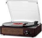 Vinyl Record Player Turntable with Built-in Bluetooth Receiver 2 Stereo Speaker