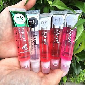 5 Pack Lip Gloss Set of Nicka K Lip Gels - Clear, Watermelon, Strawberry, Che...
