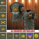 US Army Shirt Custom Branches Army 3D Shirt Military Soldier Veteran 3D Shirt