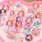 100Pcs Mixed Lots Wholesale Princess Cartoon Kids Resin Rings party gift Jewelry