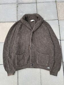 VTG Ralph Lauren Denim & Supply Sweater Sz 2XL Chunky Knit Shawl Collar Cardigan
