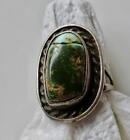 Vintage Old Pawn Green Royston Turquoise Sterling Navajo Ring