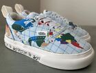VANS Size 6 Toddler Save Our Planet Era World Map Low Slip On Sneakers Shoes
