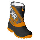 FXR Youth Octane Snowmobile Boots Fully Waterproof Black/Orange/Charcoal