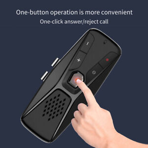 Wireless Bluetooth 5.0 Hands Free Car Kit Speakerphone Speaker Phone Visor Clip
