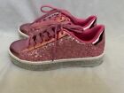 UUBARIS Women's Glitter Dressy Sneakers Pink Sparkly Shoes Rhinestone ~ Size 7