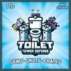 Toilet Tower Defense (TTD) Gems/Units/Crates Roblox ✅SAME DAY DELIVERY✅