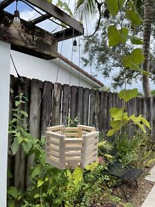 8” Pine octagon hanging orchid basket, orchard basket,hanging baskets