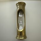 ANTIQUE OR VINTAGE SMALL BRASS HOURGLASS 3.75 INCHES TALL
