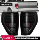 Smoke For 2009-2014 Ford F150 F-150 STX XL XLT LED Bar Tail Lights Brake Lamps
