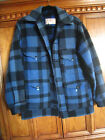 Vintage Filson Mackinaw Blue Plaid Wool JACKET Coat Made In The USA SZ 40