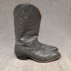 Men's Nocona Western Cowboy Boots Size 12 D Gray Almond Toe Leather Pull On 4004
