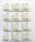 Wholesale Bulk Lot 12 Cards Assorted 15Pair On A Card Stud Earrings #3507 Favors