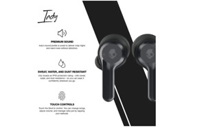 Skullcandy Indy True In-Ear Wireless Headphones-Black (Certified Refurbished)