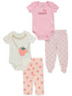 Duck Duck Goose Baby Girls' 4-Piece Mix And Match Layette Set