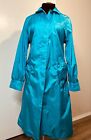 Vintage The Totes Lightweight Nylon Rain/Trench Coat Teal Blue Women's - L