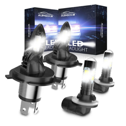 For Kia Sportage 2009-2010 - LED Headlight High Low Beam + Fog Light Bulb 4X (For: 2009 Kia Sportage)