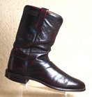 Lucchese 2000 Men's 12 D Leather Roper Cowboy Boots Burgundy Oxblood