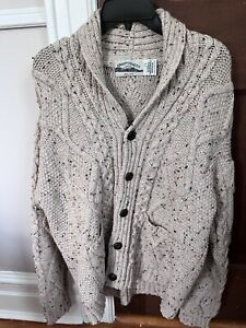 Aran Crafts 100% MERINO WOOL Cable Knit Sweater  Large