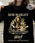 Vintage Bob Marley 42nd Anniversary Thank You For Your Music T-shirt S-5XL