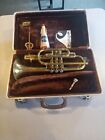 Vintage Olds Ambassador Trumpet Instrument Wth Mouthpiece & More ROUGH Case (DE)