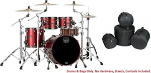 Mapex Saturn Evolution Hybrid Fusion Birch Tuscan Red Lacquer Drums 20_10_12_14