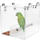Automatic Bird Feeder No Mess Bird Cage Pet Feeder Seed Food Container for Parak