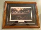 Terry Doughty Fishing the Falls Art Print Matted and Framed 21
