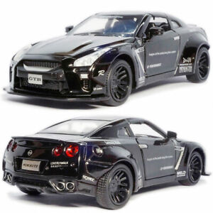 Nissan GTR 1/32 Scale Model Car Diecast Toy Vehicle Kids Gift Collection Black