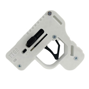 3D Printed Toy TicTac Gun - Launch TicTacs 5-8' - White/Black - Includes TicTacs