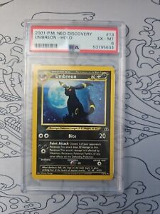 2001 P.M Pokémon Neo Discovery Umbreon HOLO #13 PSA6