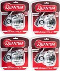 (LOT OF 4) QUANTUM THROTTLE 25 6.2:1 GEAR RATIO SPINNING REEL CLAM PACK