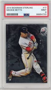 New Listing2014 Mookie Betts Bowman Sterling Rookie RC #17 PSA 9