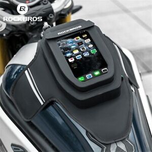 Black Motorcycle Oil Fuel Tank Bag Touch Screen Travel Riding Storage Shoulder (For: Triumph Thruxton)
