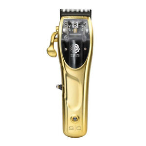 StyleCraft SABER Cordless Digital  Metal Gold Clipper with Brushless Motor-NEW