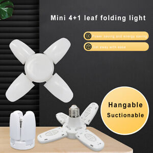 E27 LED Bulb Fan Blade Lamp Foldable Led Light Bulb for Home Workshop Garage