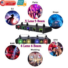 Stage Laser Light 5 Lens 5 Beam RGBYC DJ Lighting Disco Show DMX Projector Light