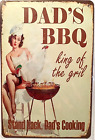 TIN SIGN 8x12 BBQ GRIL dad father backyard sexy girl funny cooking food  Br3c