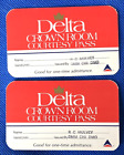 Pair DELTA Airlines CROWN ROOM Courtesy Pass